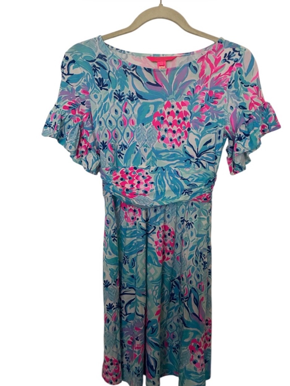 Lilly Pulitzer flare ruffle sleeve dress Sz. XS
